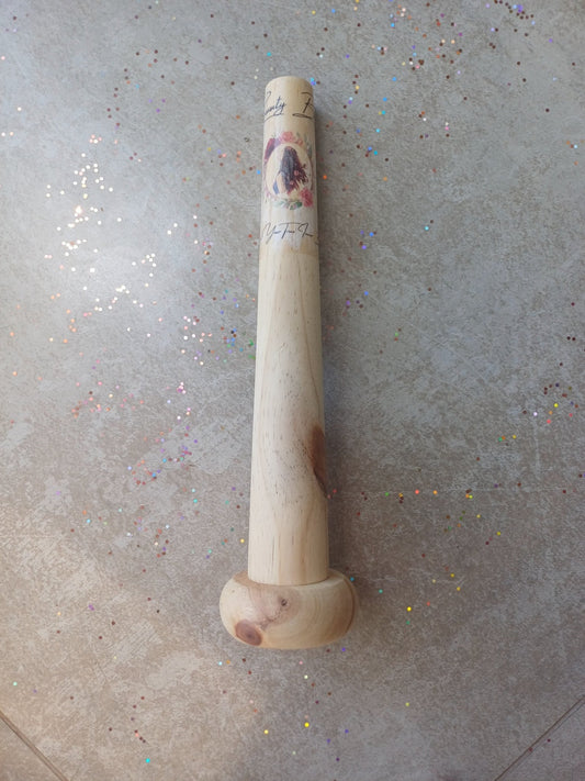 Custom Wood Scrunchie Stand - Beauty Blossom